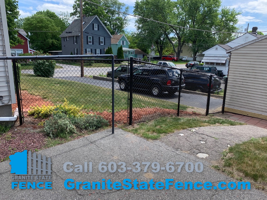 Chain Link Fencing installed in Manchester, NH. Granite State Fence
