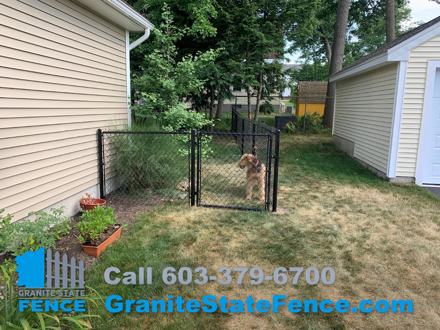 Chain Link Pet Fencing installed in Nashua, NH Granite State Fence