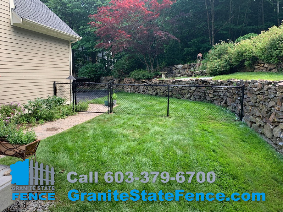 Chain Link Fence installation in Bedford, NH Granite State Fence