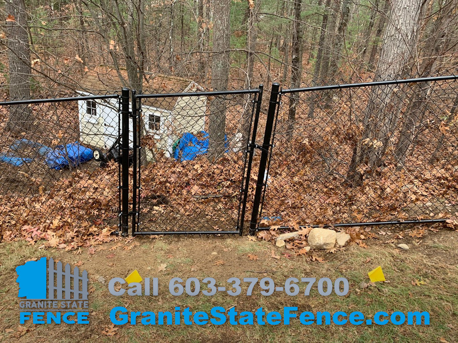 Chain Link Fence for Pets installed in Londonderry, NH. Granite State