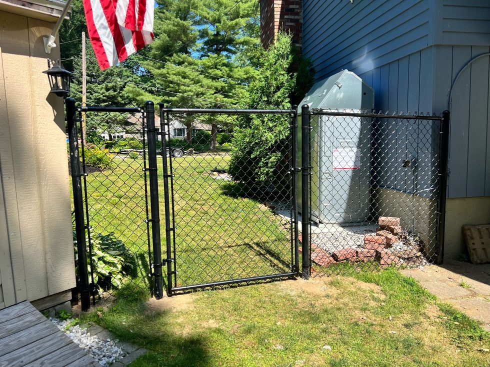 Black Chain Link Fencing Installation in Salem, NH Granite State Fence