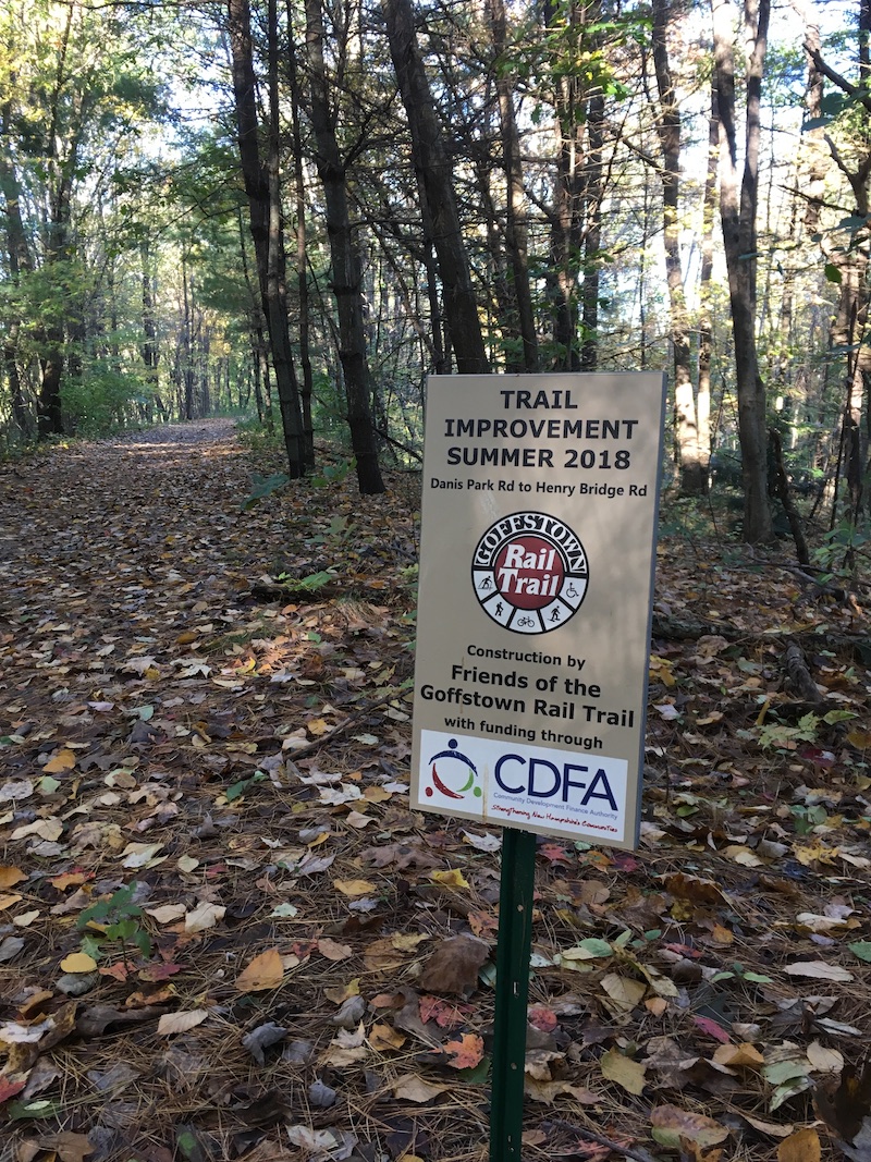 Goffstown rail trail Granite State Walker