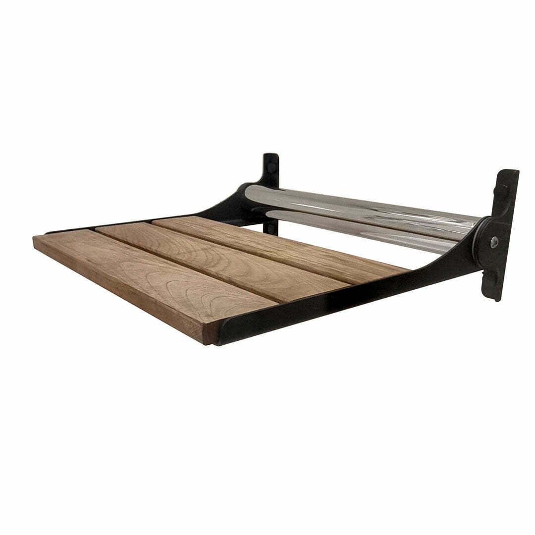 Folding teak shower seat Granny Gets a Grip