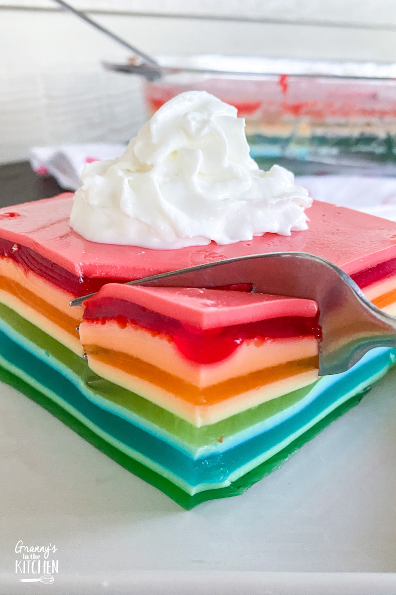 Layered Rainbow Jello (Vintage Recipe) Granny's in the Kitchen