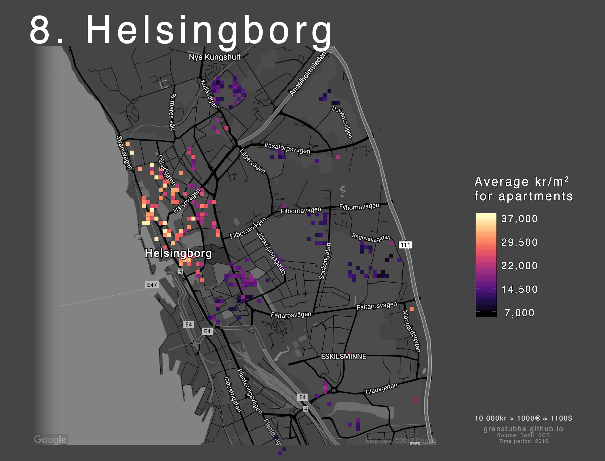 Apartment prices in Sweden