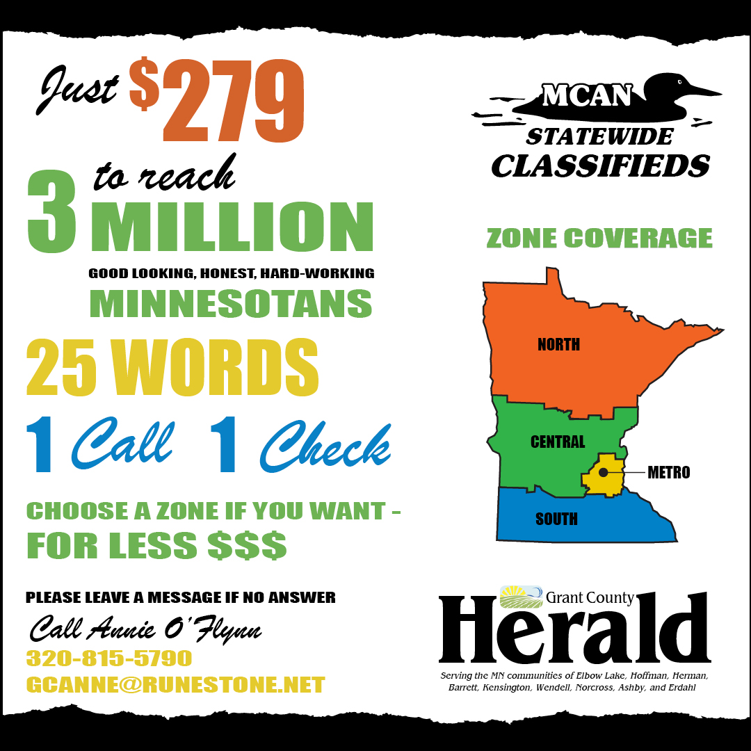 Grant County Herald Community news from the prairie to the lakes