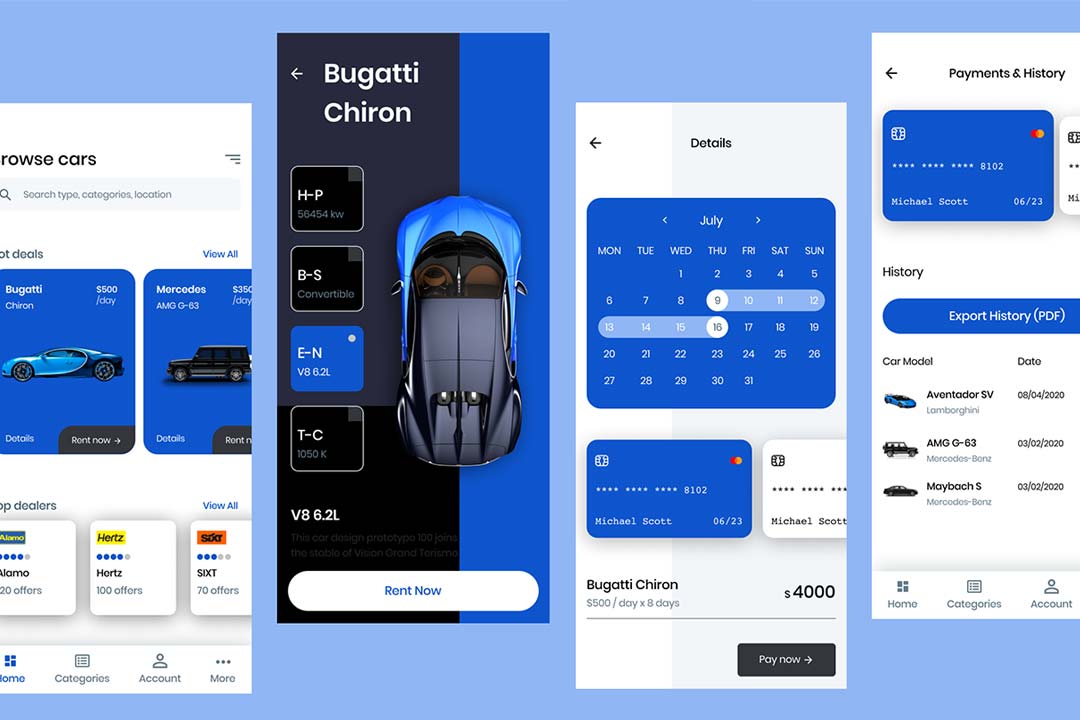 Car Rental UI Free Figma Template Grapbox