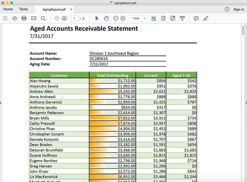 How to Convert Excel Spreadsheets to PDF in GCDocuments