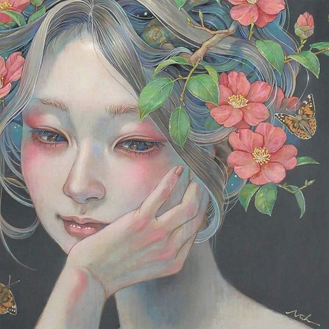 Japanese Artist Merges Women And Nature In Stunning Oil Paintings