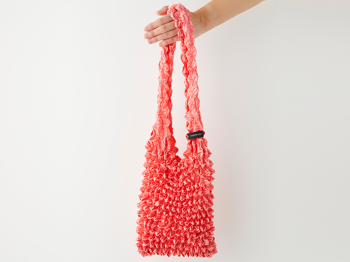 Traditional Japanese shibori eco bags stretch to fit your shopping
