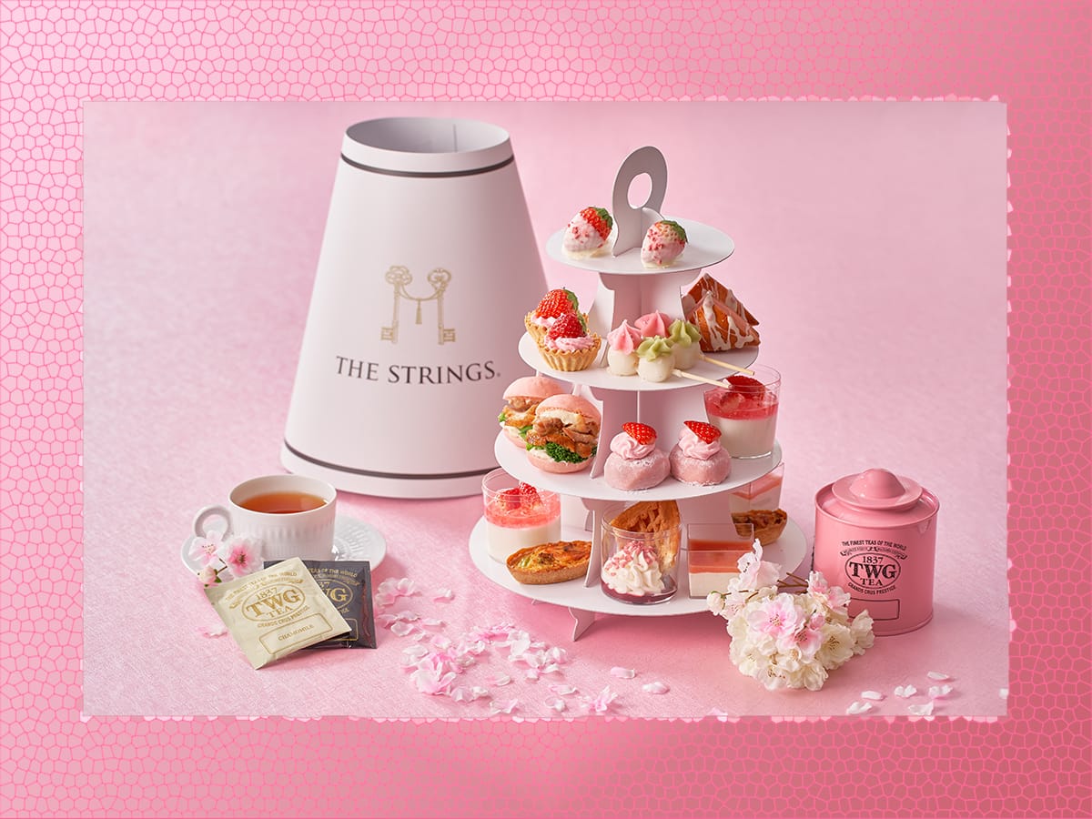 Takehome sakura and strawberry afternoon tea set from The Strings