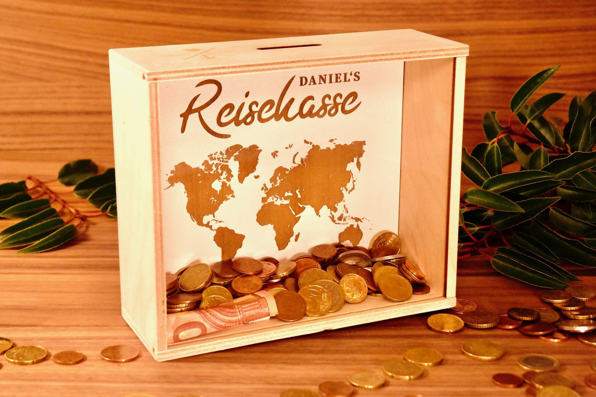 Lieblingskiste Geldgeschenk als Spardose zum Urlaub / zur Reise