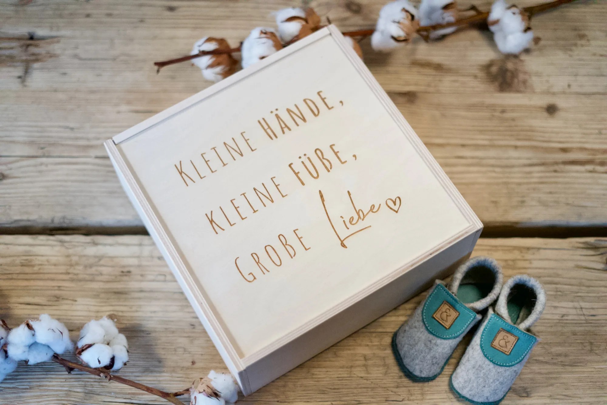 Lieblingskiste Erinnerungskiste, Erinnerungsbox aus Holz für Baby und