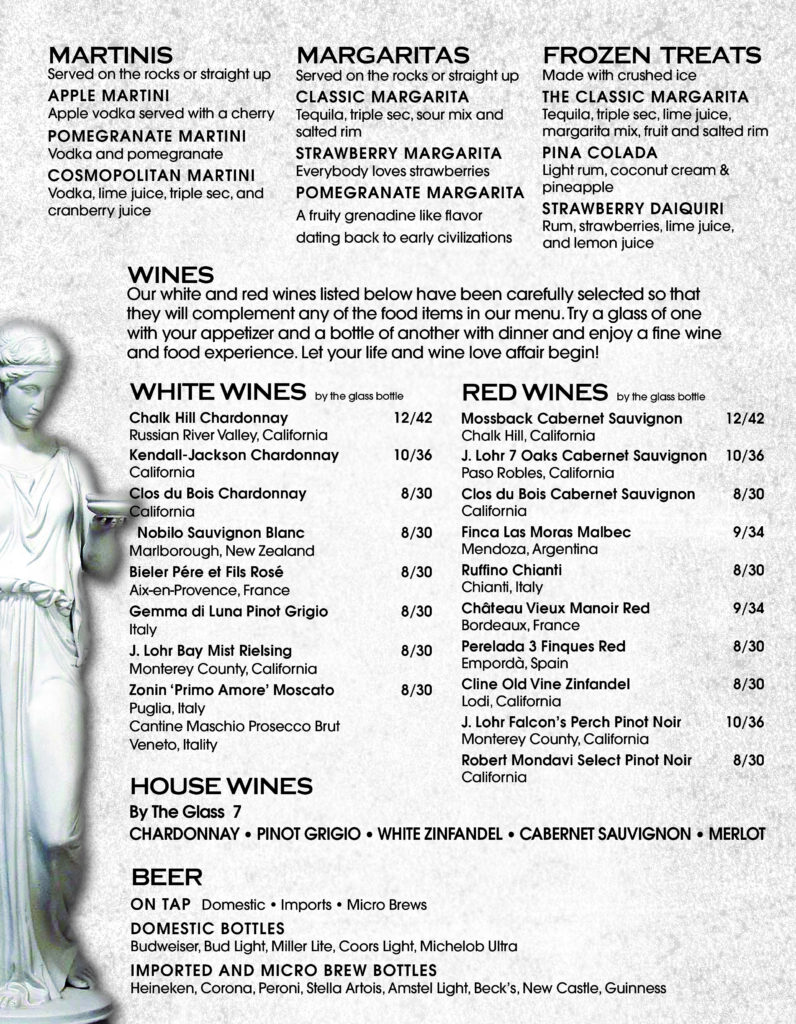 Grapevine_Menu 1 Grapevine Restaurant