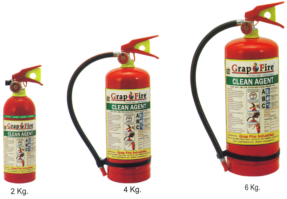 Clean Agent Fire Extinguishers, Manufacturer, Supplier, India