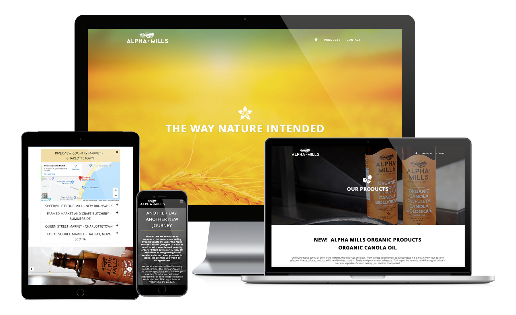 Alpha Mills Organic Products Graphic Design, , Branding PEI