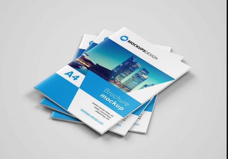 12+ Free A4 Brochure Mockup PSD Download Graphic Cloud