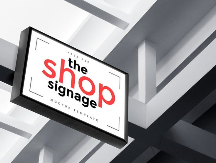 15+ Signage Mockup PSD Free Download for Branding Graphic Cloud