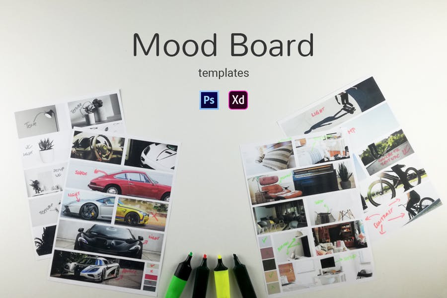 11+ Best Mood Board Mockup for Branding Graphic Cloud