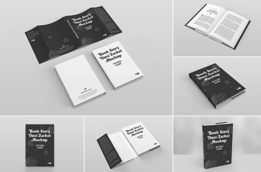 11+ Best Dust Jacket Book Mockup PSD Download Graphic Cloud