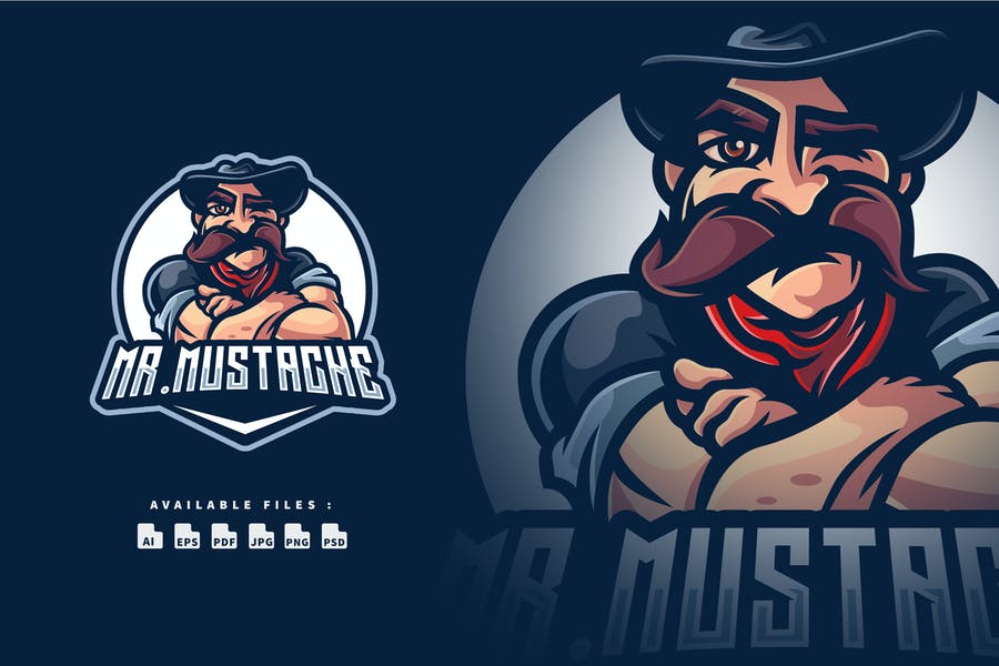 15+ Best Mustache Logo Designs Template Download Graphic Cloud