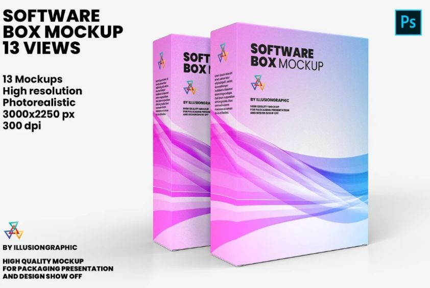 15+ FREE Software Box Mockup PSD Download Graphic Cloud