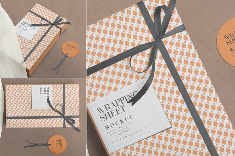 15+ FREE Gift Wrapping Paper Mockup PSD Download Graphic Cloud