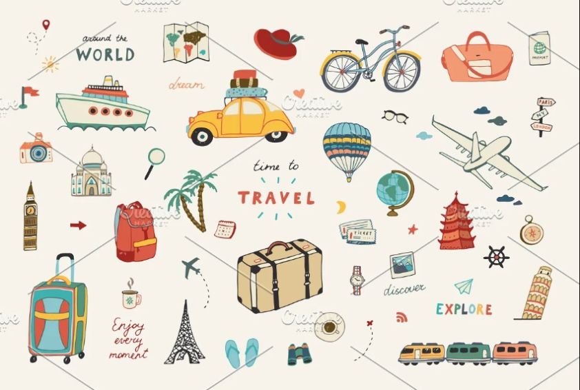 15+ FREE Travel Patterns Design Vector Download Graphic Cloud