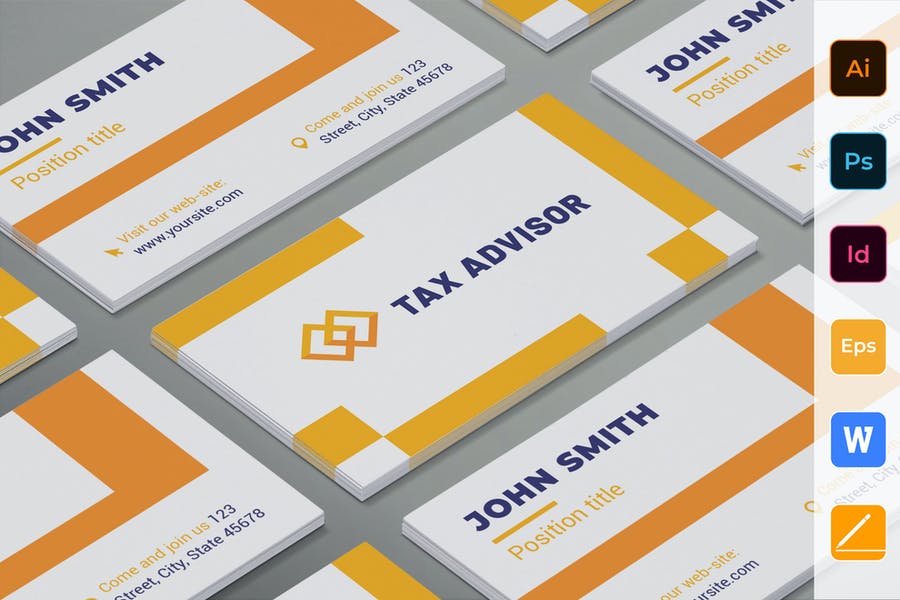 15+ Financial Advisor Business Card Templates PSD Graphic Cloud