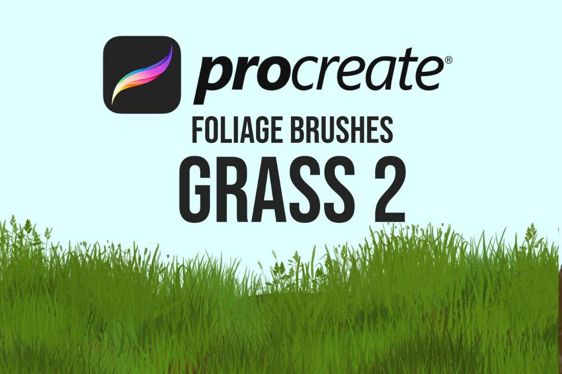 15+ Grass Brushes ABR Procreate FREE Download Graphic Cloud