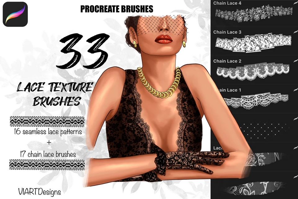 Lace Brush Procreate ( 25+ FREE Download )
