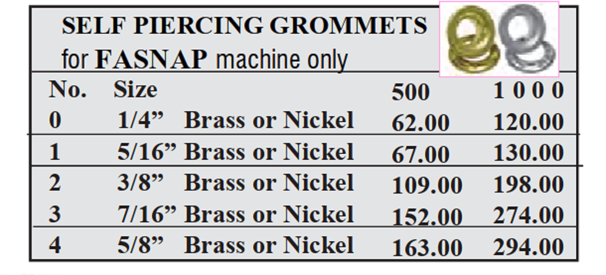 Fasnap Grommets Graphic Commerce Ltd.