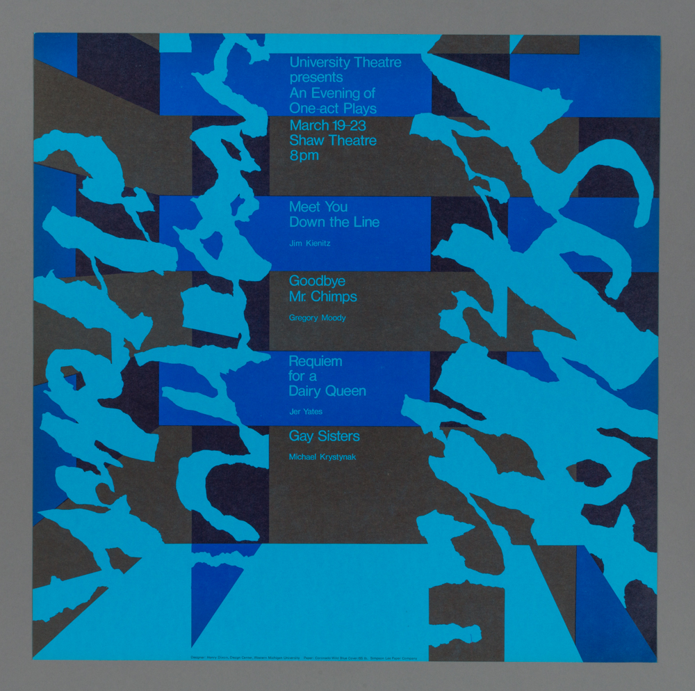 An Evening of One Act Plays Theatre Poster West Michigan Graphic