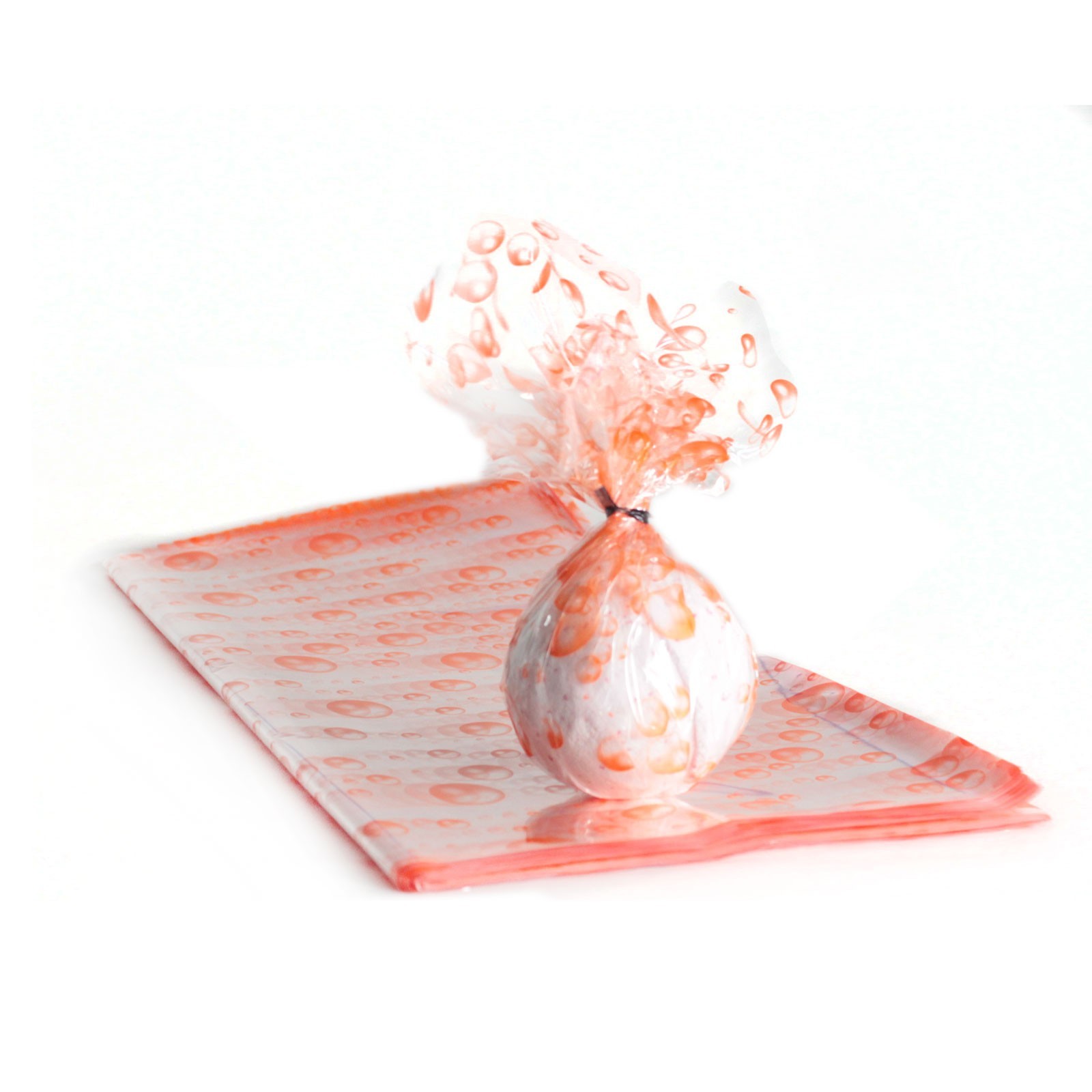 Orange Bubbles Bath Bomb Wrap 40cm (200 sheets) Graphic Design
