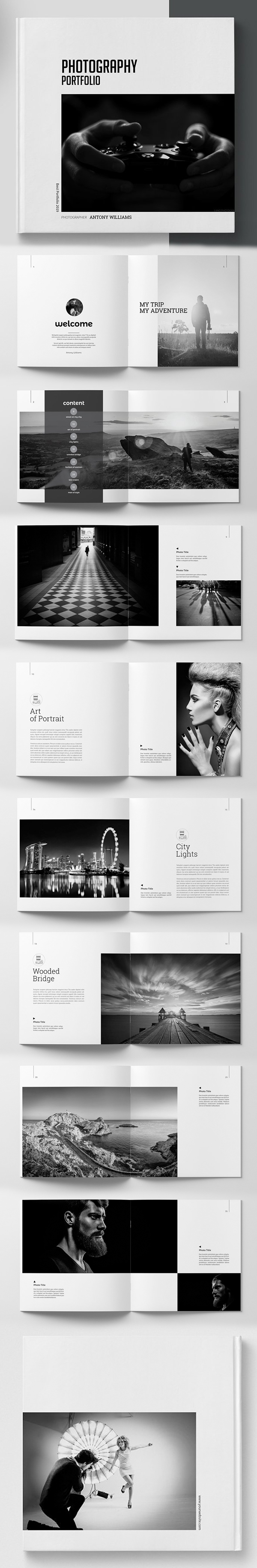 Photography Booklet and Brochure Templates Design Graphic Design