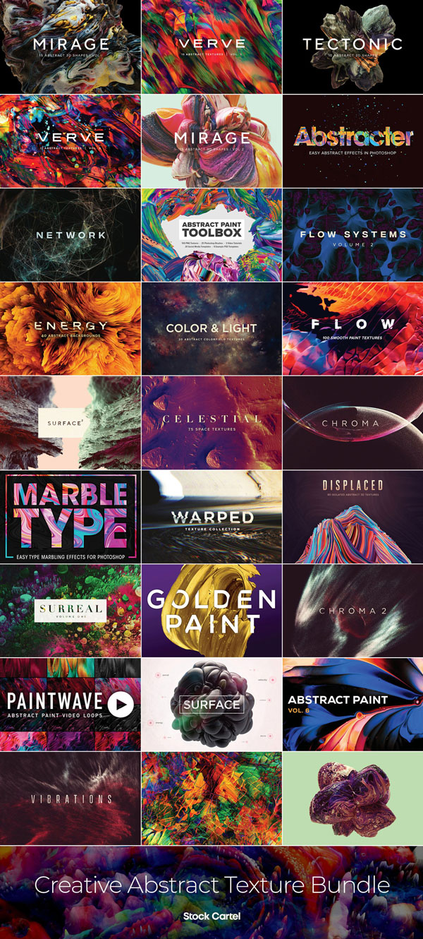 Create high impact work with these Abstract Tools and Textures