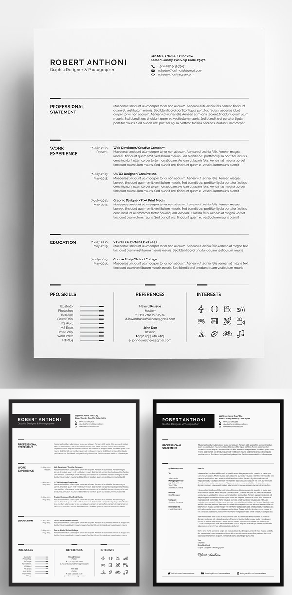50 Best Word Resume Templates Of 2020 Design Graphic