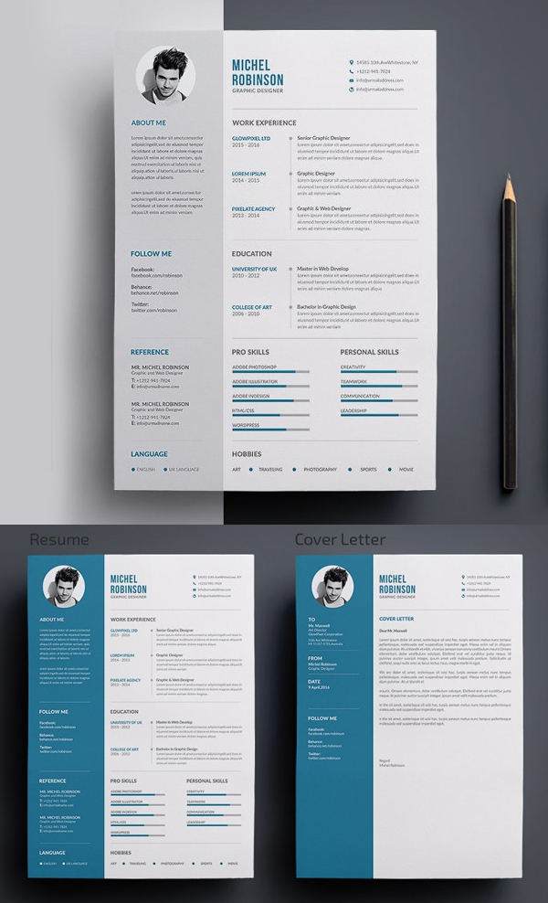 Simple Resume Templates Design Graphic Design Junction