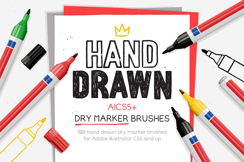 Masterful Strokes 20+ Adobe Illustrator Brushes Collection Graphic