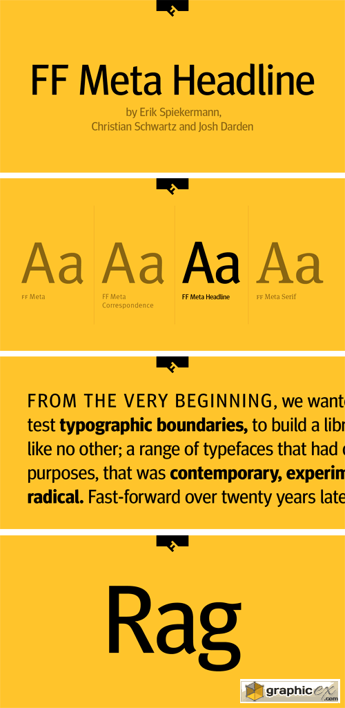 FF Meta Headline Font Family » Free Download Vector Stock