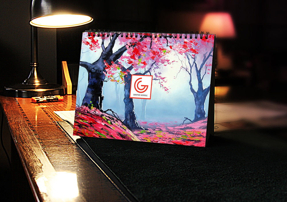 Free Table Calendar Mockup Graphic Google Tasty Graphic Designs