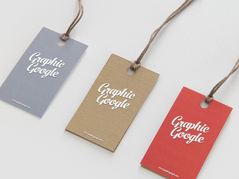 Free Label Hang Tag Logo Mockup PSD For Brand