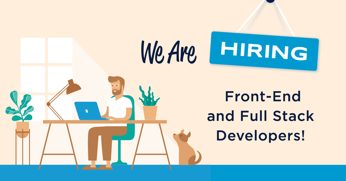 We're Hiring FrontEnd and Full Stack Developers Graphic Language