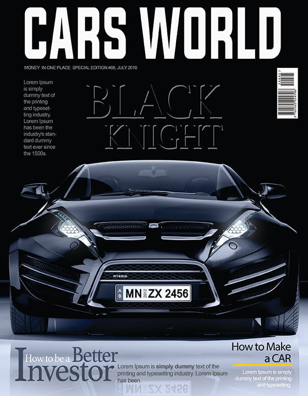 Car World Magazine Cover PSD Template GraphicLoads