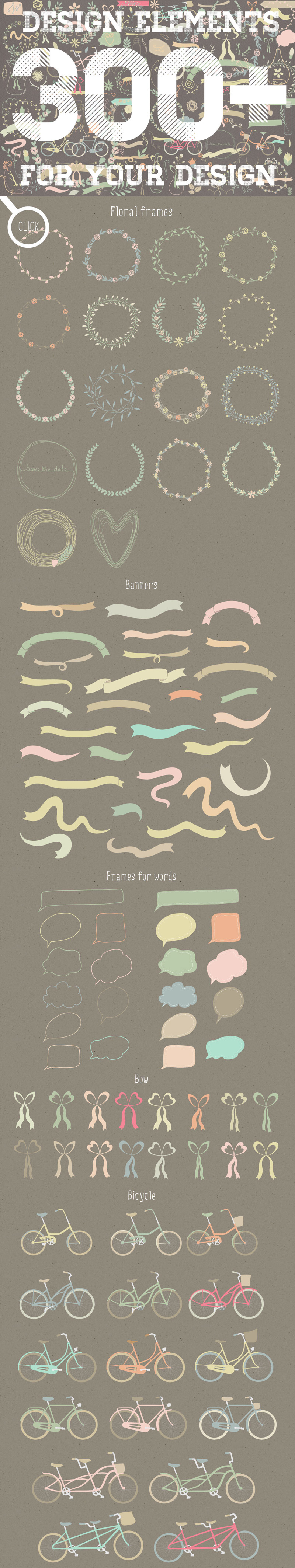 BEST BUNDLE 2350+ DESIGN ELEMENTS Graphicloot