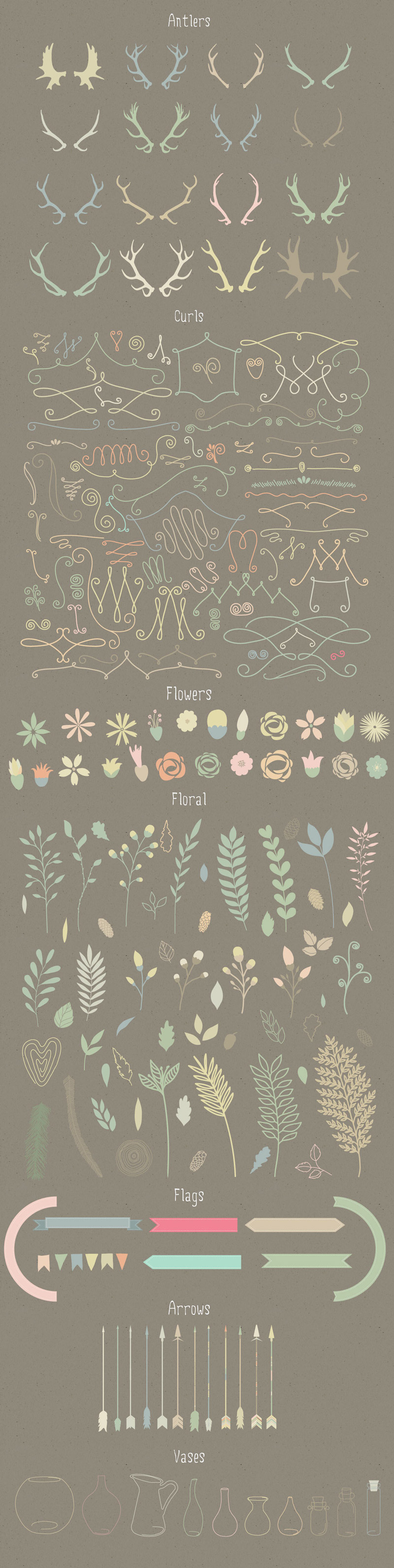 BEST BUNDLE 2350+ DESIGN ELEMENTS Graphicloot