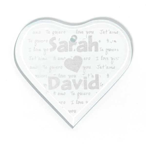 I Love You Glass Ornament Heart Glass Ornament For Your Party
