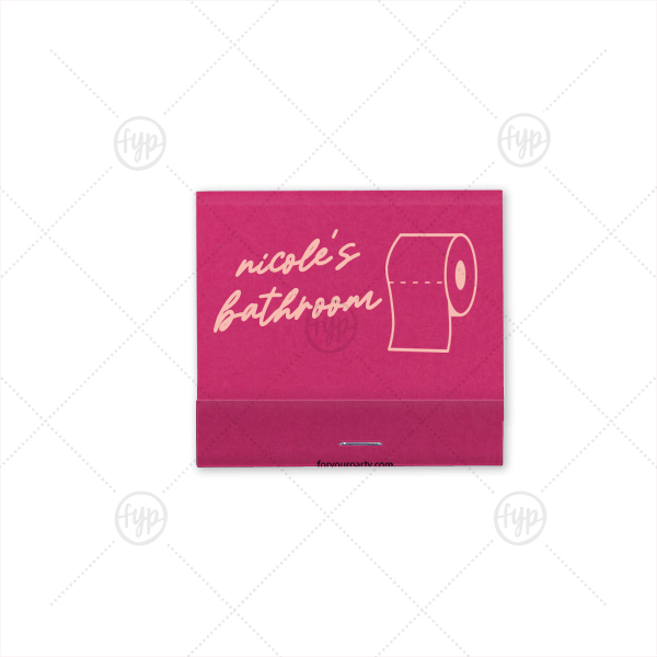 Toilet Paper Bathroom Matches 30 Strike Matchbook For Your Party