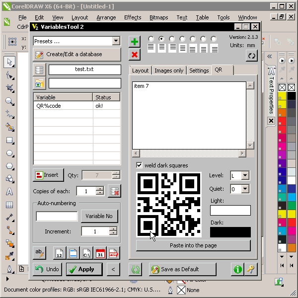 QR Codes in CorelDRAW Variablestool 2 Graphics Unleashed