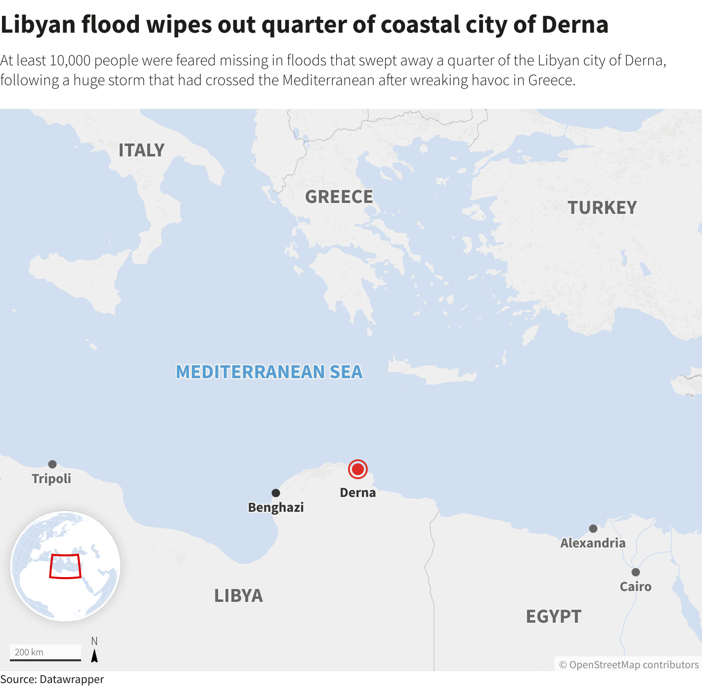 Libya floods wipe out quarter of city, thousands dead Reuters